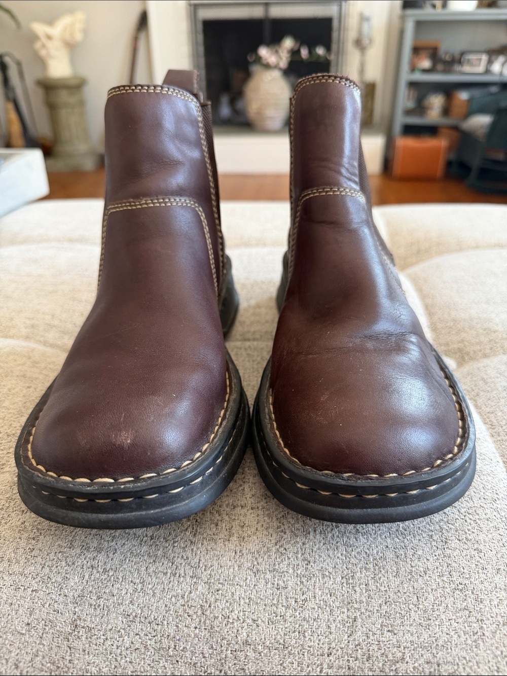 Born Dark Brown Leather Chukka Boots EU 39 Women’s 8 - Picture 3 of 14